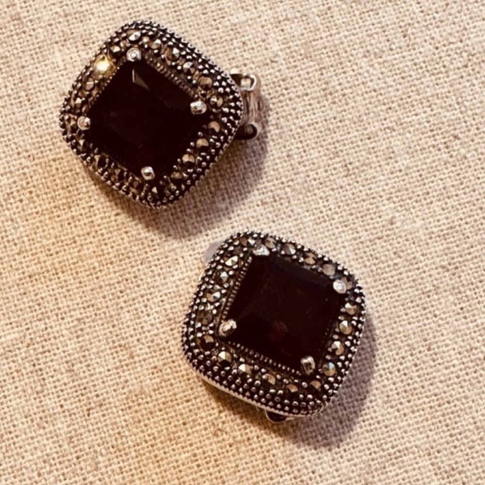 Lord & Taylor | Earrings | Amethyst Sterling Silver Marcasite